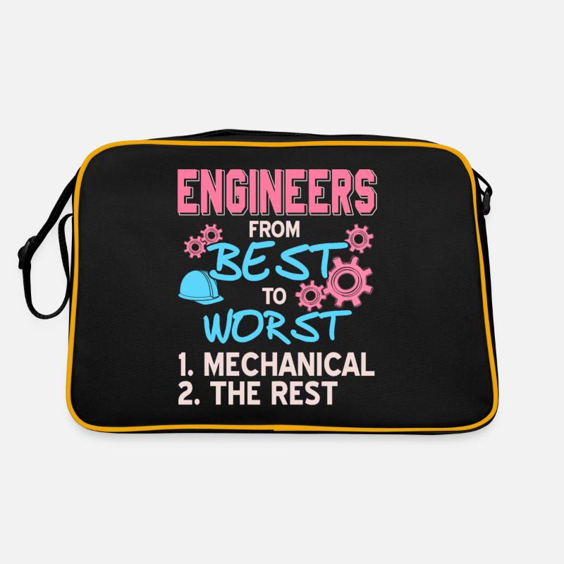 Best Engineer Ranking Funny Mechanical Engineer Retro Bag