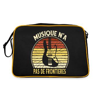 Musique n'a pas de frontières - Sac Retro - noir/or - Dos