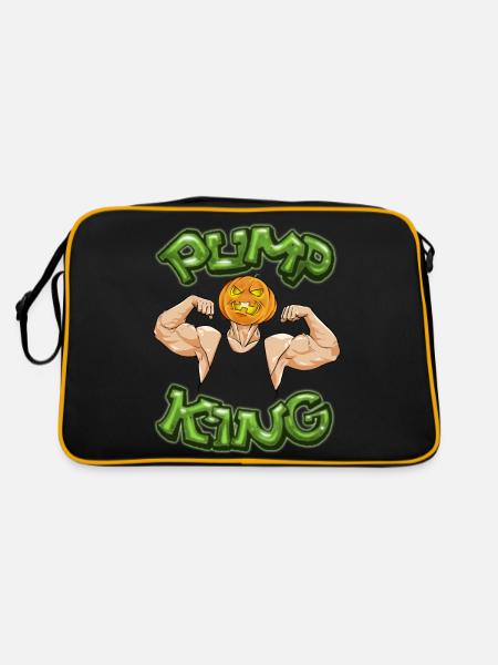Pump King - Retro Tasche - Schwarz/Gold - Hinten