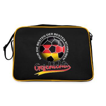 Deutscher Fußball Nur die Besten der Besten - Retro Tasche - Schwarz/Gold - Hinten