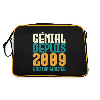 Génial depuis 2009 - Sac Retro - noir/or - Dos