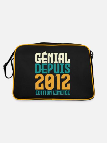 Génial depuis 2012 - Sac Retro - noir/or - Dos