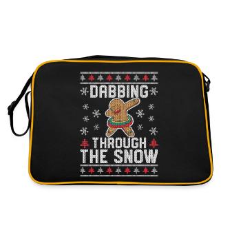 Barboter dans la neige Gingerbread Man Noël - Sac Retro - noir/or - Dos