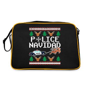 Police Navidad Ugly Christmas Reindeer Lust - Sac Retro - noir/or - Dos