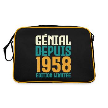 Génial depuis 1958 - Sac Retro - noir/or - Dos