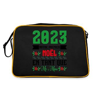 Notre premier Noël en tant que M. et Mme 2023 - Sac Retro - noir/or - Dos