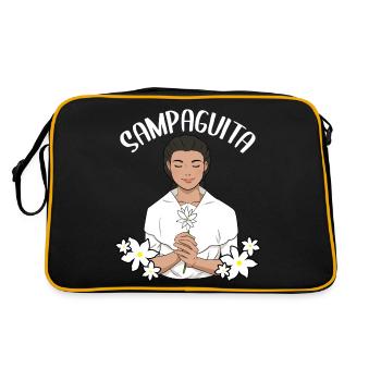 Philippinen Filipina Stolz Flagge Pinay I Geschenk - Retro Tasche - Schwarz/Gold - Hinten