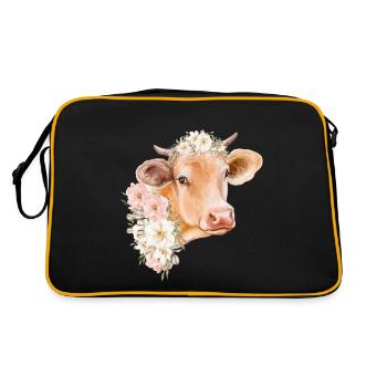 VACHE AVEC DES FLEURS - Sac Retro - noir/or - Dos