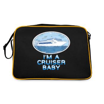 Drôle de dicton pour les croisières je suis un croiseur - Sac Retro - noir/or - Dos
