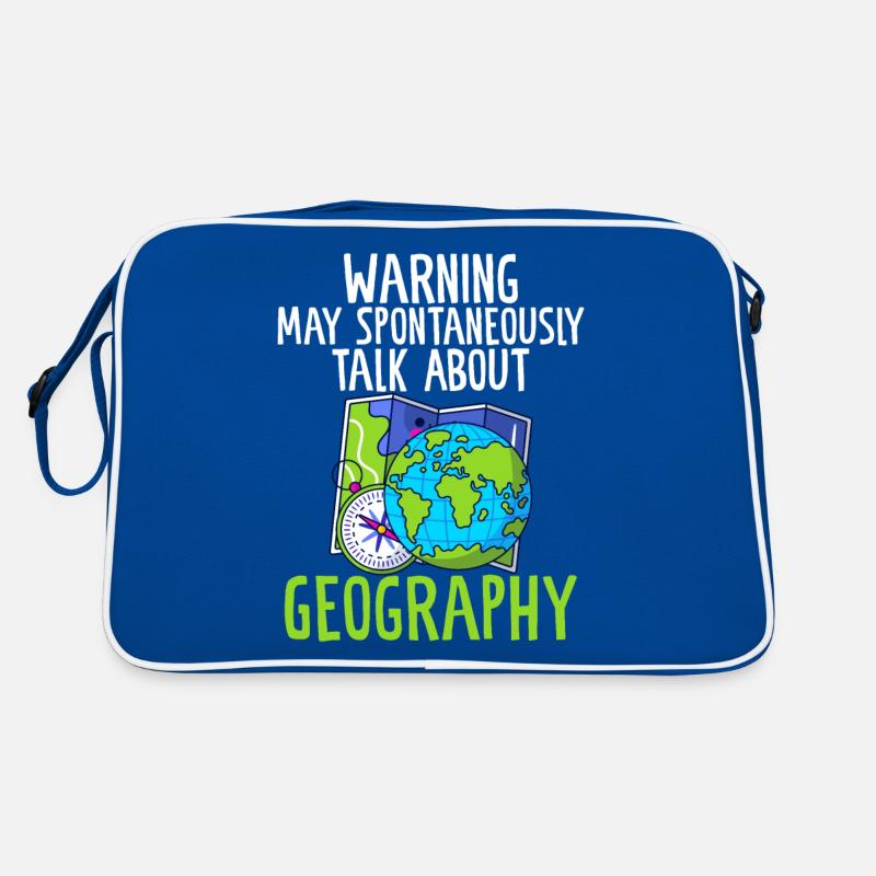 Warning May Spontaneously Talk About Geography Retro Bag