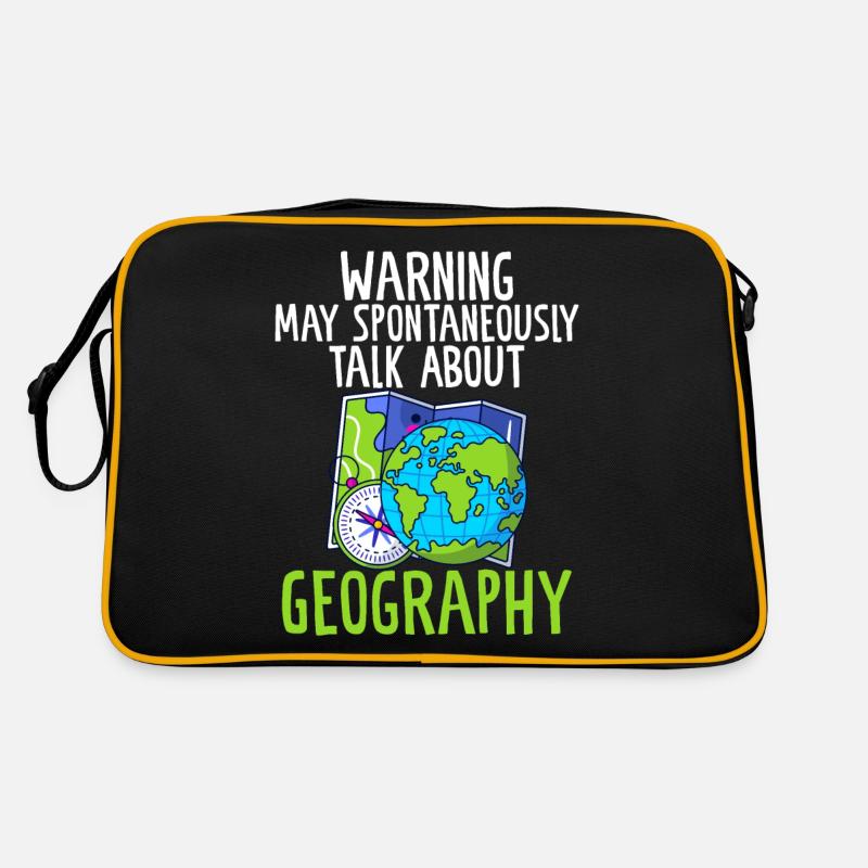 Warning May Spontaneously Talk About Geography Retro Bag