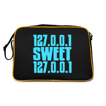 Sweet 127.0.0.1 Funny DATA Admin Architect T-Shirt - Retro Tasche - Schwarz/Gold - Hinten