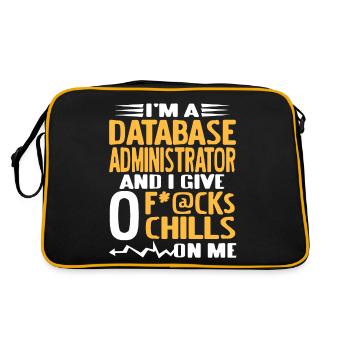 Je suis un administrateur de base de données et je donne 0 F * @cks drôle - Sac Retro - noir/or - Dos