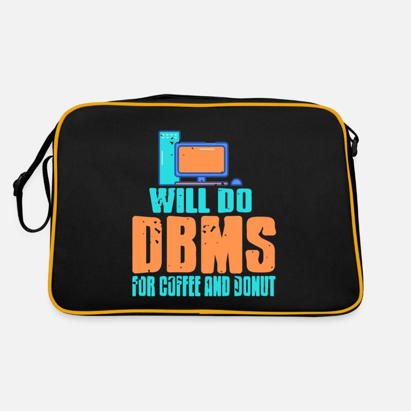 Will Do DBMS For Coffee & Donut Funny Data Admin Retro Tasche