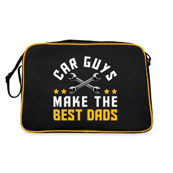 Car Guys Make The Best Dads - Retro Tasche - Schwarz/Gold - Hinten