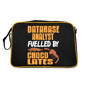 Database Analyst Fueled By Choco Lattes Retro - Retro Bag - black/gold - Back