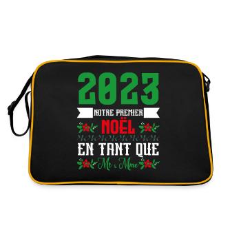 Notre premier Noël en tant que M. et Mme 2023 - Sac Retro - noir/or - Dos