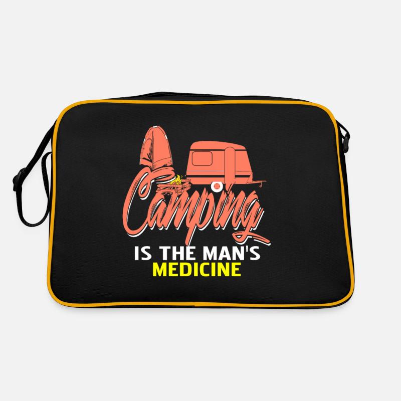 Camping Is The Man’s Medicine Cool Retro Camper Sac Retro