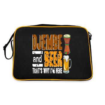 Djembe & Bière C’est pourquoi je suis ici Rétro Vintage - Sac Retro - noir/or - Dos