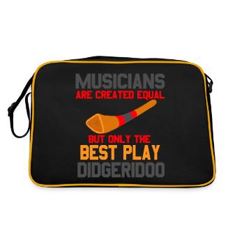 Musicians Are Created Equal Funny Didgeridoo - Retro Bag - black/gold - Back