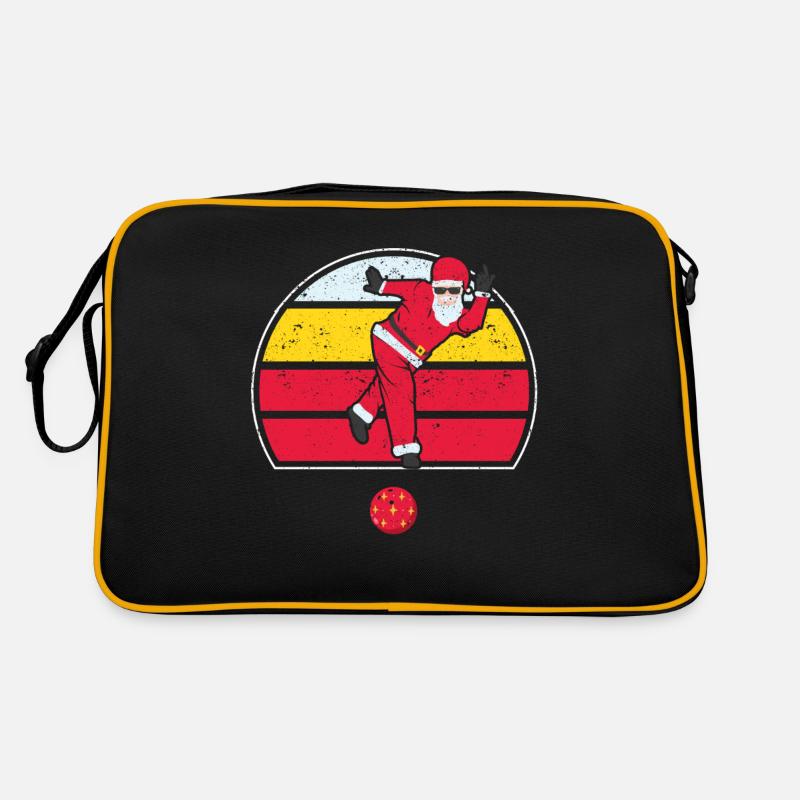 Weihnachtsmann spielt Bowling Mannschaftsspieler Retro Tasche