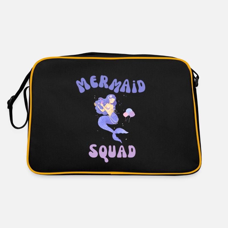 Escouade sirène Sirène avec moules dans la mer Sac Retro