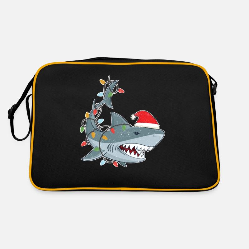 Père Noël requin Noël requin arbre de Noël Sac Retro