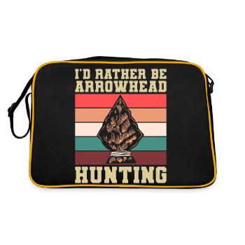 Je préfère être un arc de lance de chasse à la pointe de flèche - Sac Retro - noir/or - Dos