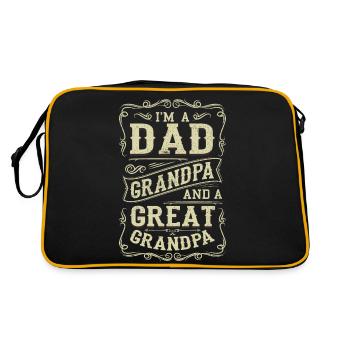 Je suis un père, un grand-père et un arrière-grand-père père pour la fête des pères - Sac Retro - noir/or - Dos