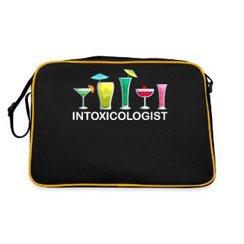 Cocktail Intoxicologiste Tapster Barman Bar Pub - Sac Retro - noir/or - Dos