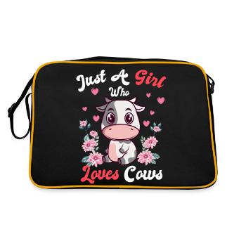 Fille La vache aime Sweet Cow Farmer Farm Farmer - Sac Retro - noir/or - Dos