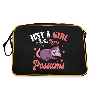 Fille L’opossum aime les marsupiaux du zoo de l’opossum - Sac Retro - noir/or - Dos