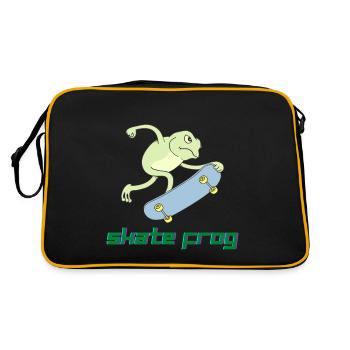 Skate Frog - Retro Tasche - Schwarz/Gold - Hinten