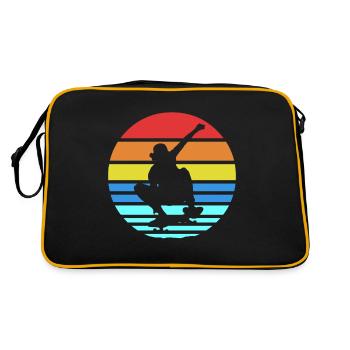 Rétro Vintage Skateboard Cool Designs Thé - Sac Retro - noir/or - Dos