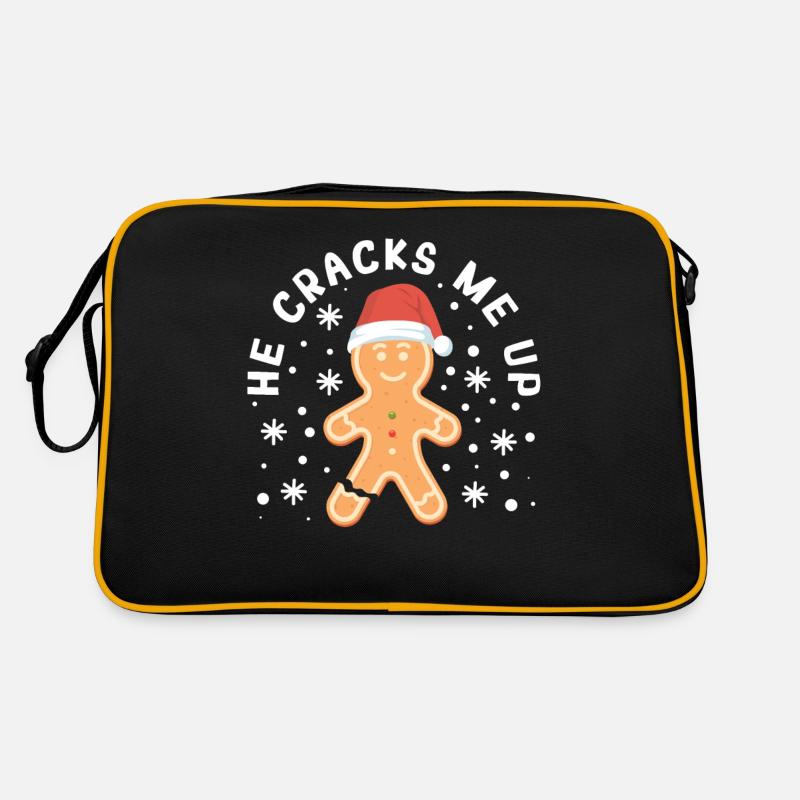 Funny Gingerbread Man Christmas Cookie Xmas Retro Bag