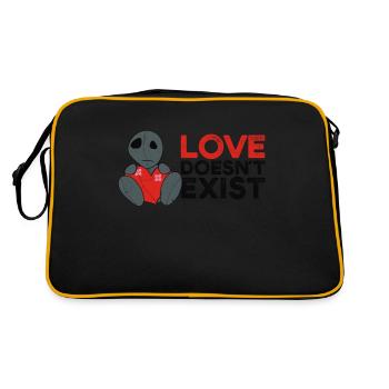 Love Doesn't Exist | Emo clothes | Emocore Goth Do - Retro Bag - black/gold - Back