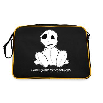 Réduisez vos attentes | | de vêtements Emo Emocore Go - Sac Retro - noir/or - Dos