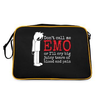 Ne m’appelez pas EMO ou je pleurerai de grosses larmes juteuses de b - Sac Retro - noir/or - Dos