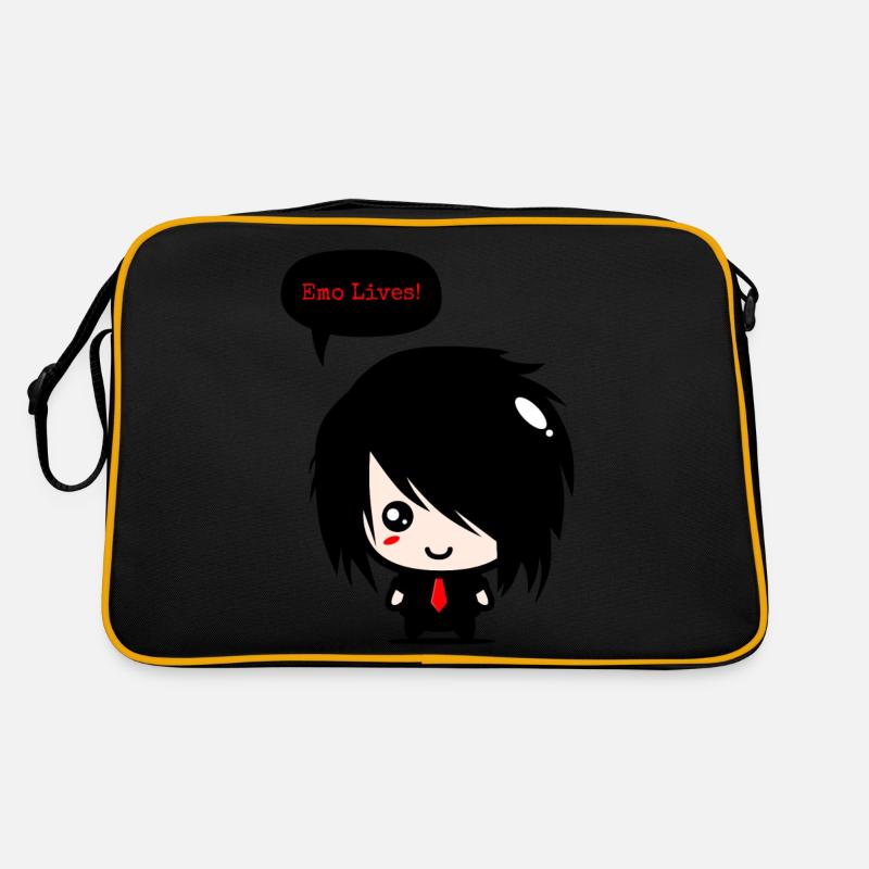 EMO Vit | Vêtements Emo garçons | | Emocore Emo Musique Sac Retro