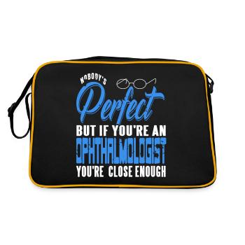 Nobody's Perfect But If You're An Ophthalmologist - Retro Bag - black/gold - Back