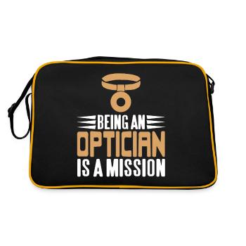 Being An Optician Is A Mission Cool Retro Designs - Retro Bag - black/gold - Back