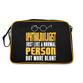 Ophthalmologist Just Like A Normal Person But - Retro Bag - black/gold - Back