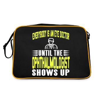 Everybody Is An Eye Doctor Funny Ophthalmologist - Retro Bag - black/gold - Back