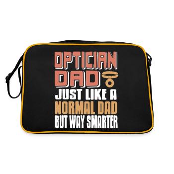 Optician Dad Just Like A Normal Dad But Way - Retro Bag - black/gold - Back