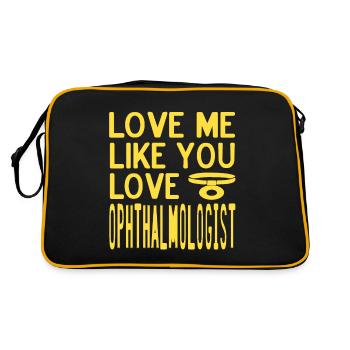 Love Me Like You Love Ophthalmologist Retro Funny - Retro Bag - black/gold - Back