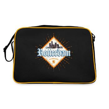 Rotterdam City Pays-Bas Retro Skyline Vintage - Sac Retro - noir/or - Dos