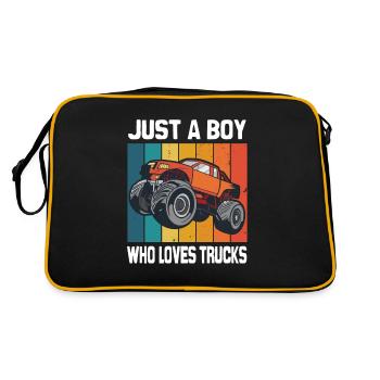 Juste un garçon qui aime Trucks Monstertruck - Sac Retro - noir/or - Dos