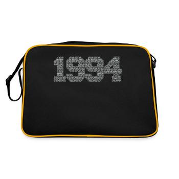 Geburtsjahr 1994 mit Synonymen für Super und Toll - Retro Tasche - Schwarz/Gold - Hinten