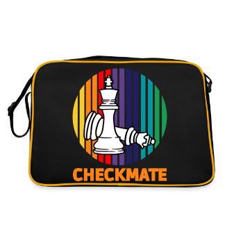 T-shirt échecs et mat - Sac Retro - noir/or - Dos