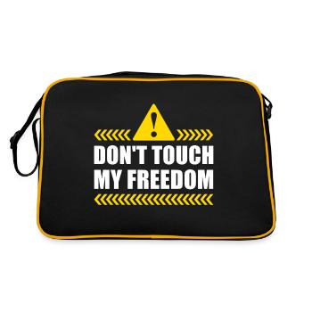 Dont Touch My Freedom 2nd Amendment US - Retro Tasche - Schwarz/Gold - Hinten